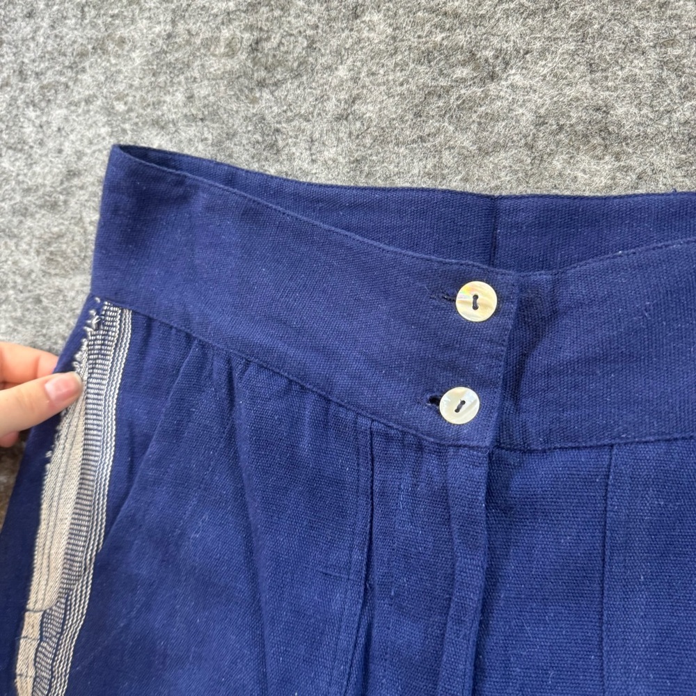 V.DE.VINSTER. High Rise Organic Cotton Beachy Boho  Wide Leg Woven Pants - Picture 3 of 7